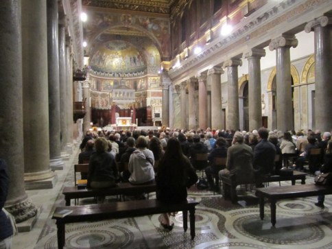 Prayer service at Santa Maria church
